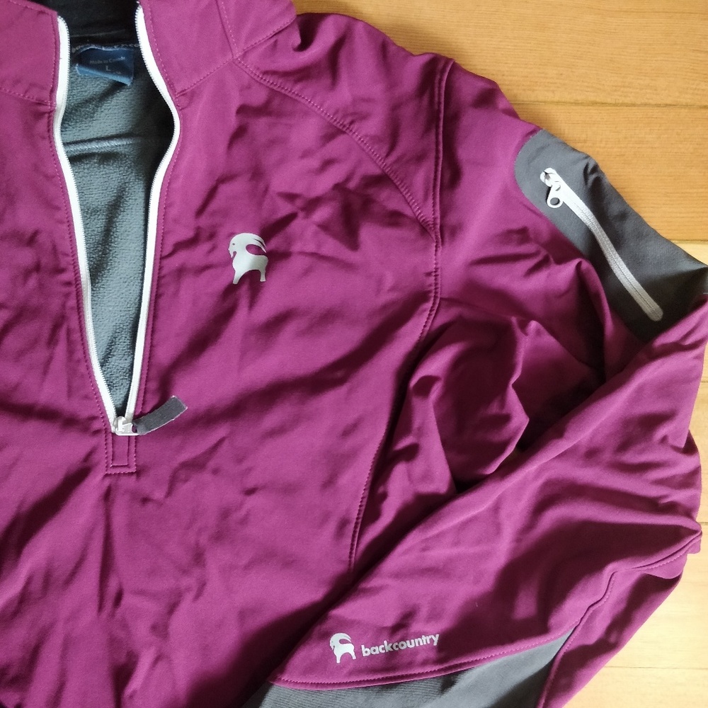 Backcountry Plum softshell half zip
